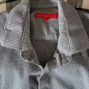 Report collection men's slim fit L blk/whi button